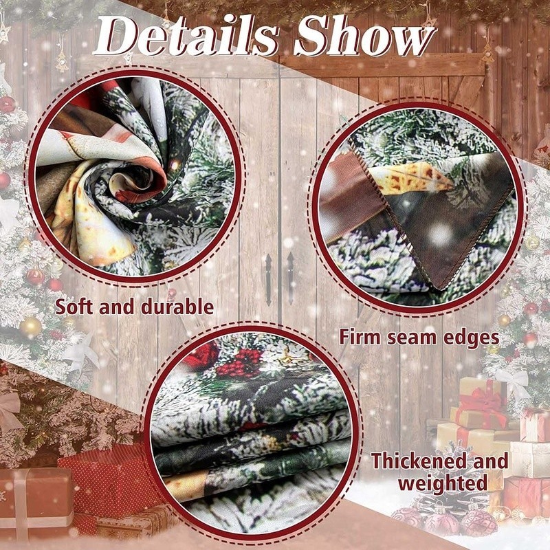 10FTx8FT Christmas Photography Backdrop Soft Polyester Holiday Party Decoration