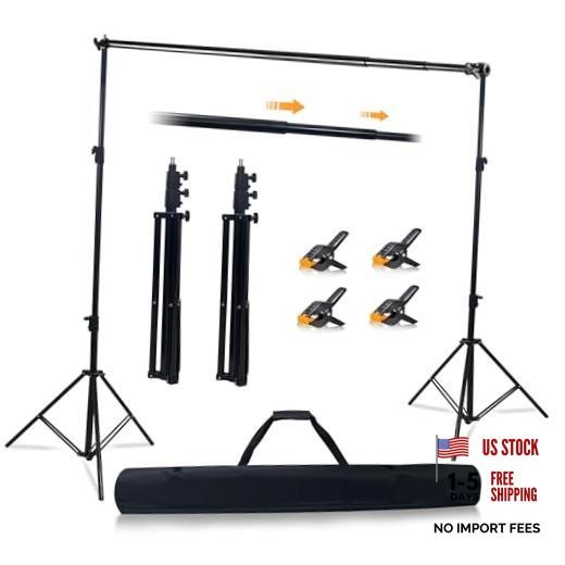 10x10ft Photo Backdrop Stand Heavy Duty Adjustable Support System, Universal