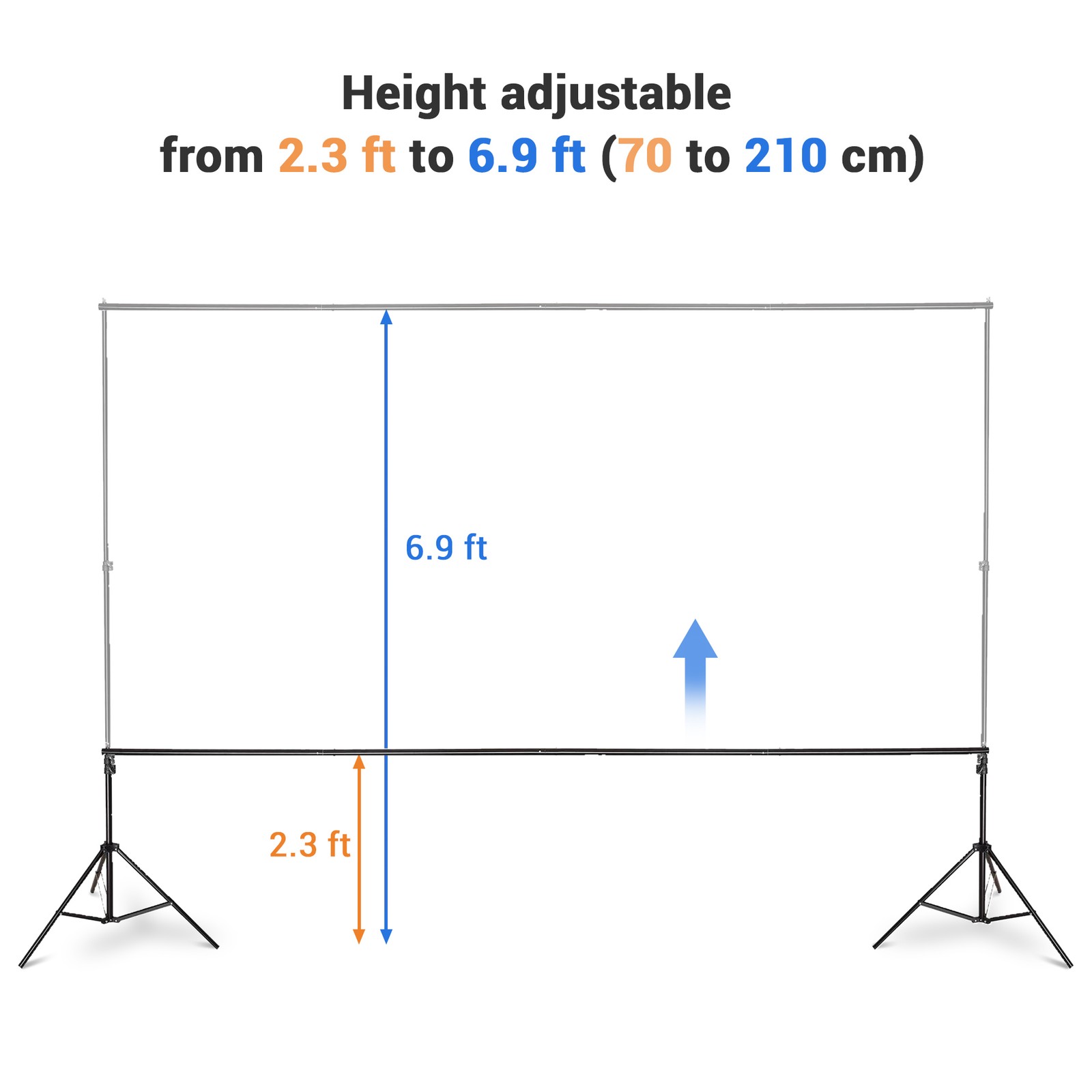 7x10Ft Photography Background Backdrop Support Stand Kit for Live Stream 6 Packs