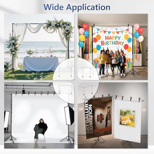 3-in-1 Backdrop Stand Kit 10×8.5 ft for Photography Studio, T 10×8.5ft Black