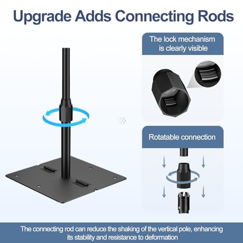 Backdrop Stand,(WxH) Adjustable Photo Background Stand with 10×8.5ft Black