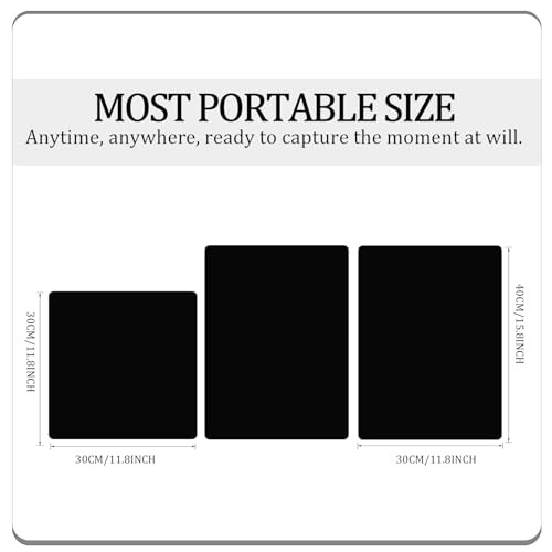 Black Velvet Photo Backdrop Boards for Product Photography, 3PCS Double Small