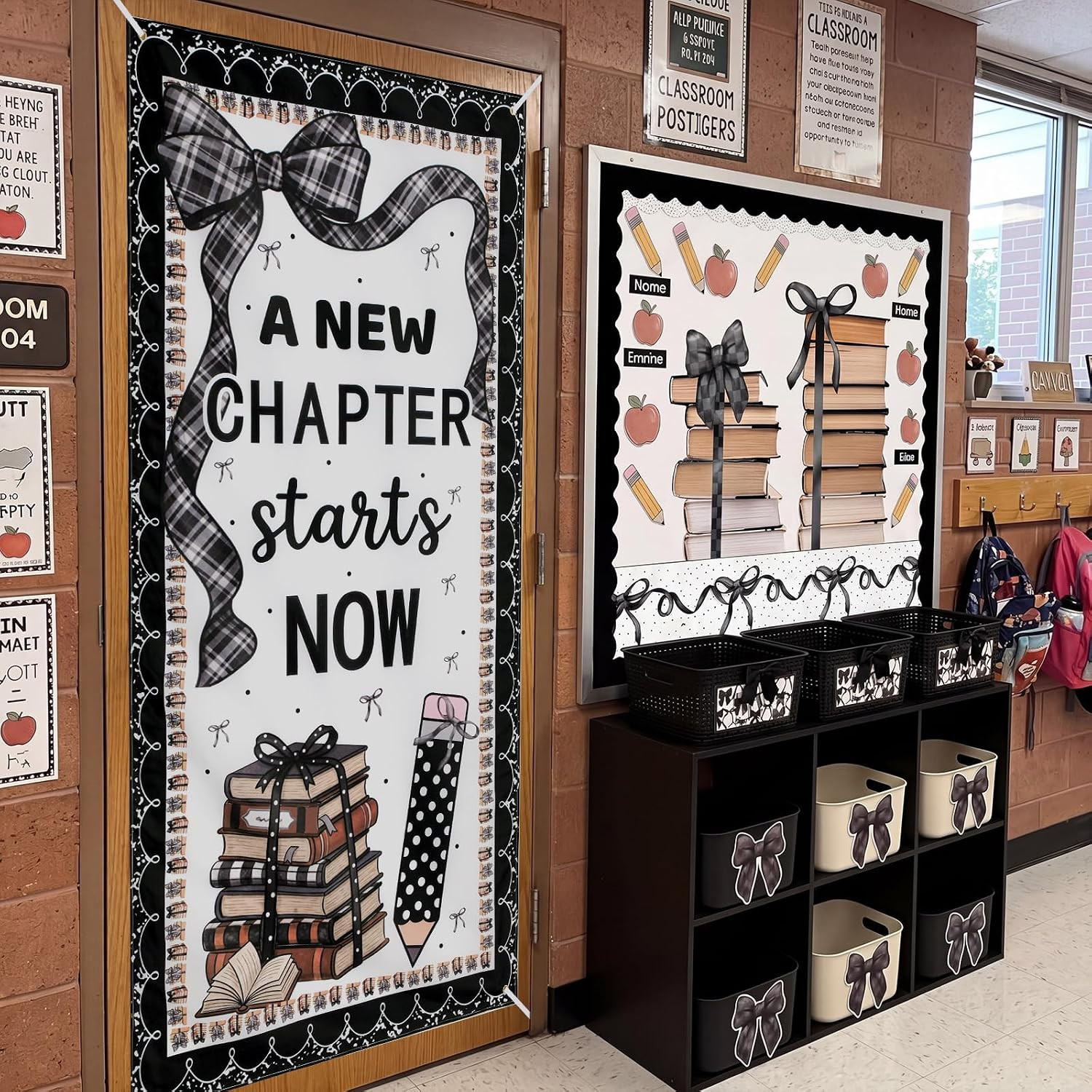 Classroom Welcome Door Cover Composition Notebook Back to School Banner Welcome