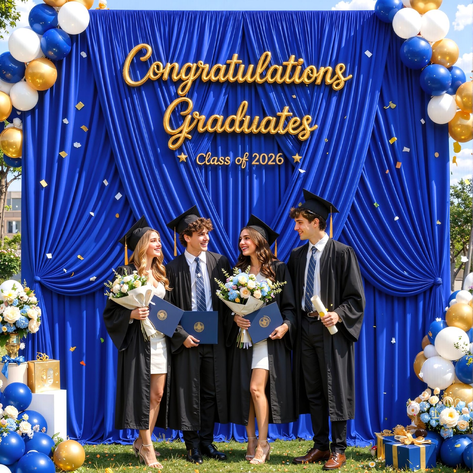 10 x 12ft Royal Blue Backdrop Curtains Wrinkle-Free Photo Drapes for Wedding …