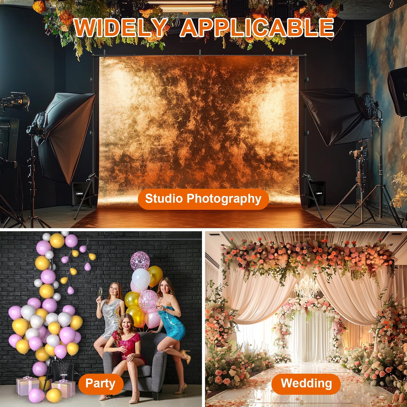 LINCO Lincostore 9×10 ft Photography Photo Backdrop Stand Background Support Sys