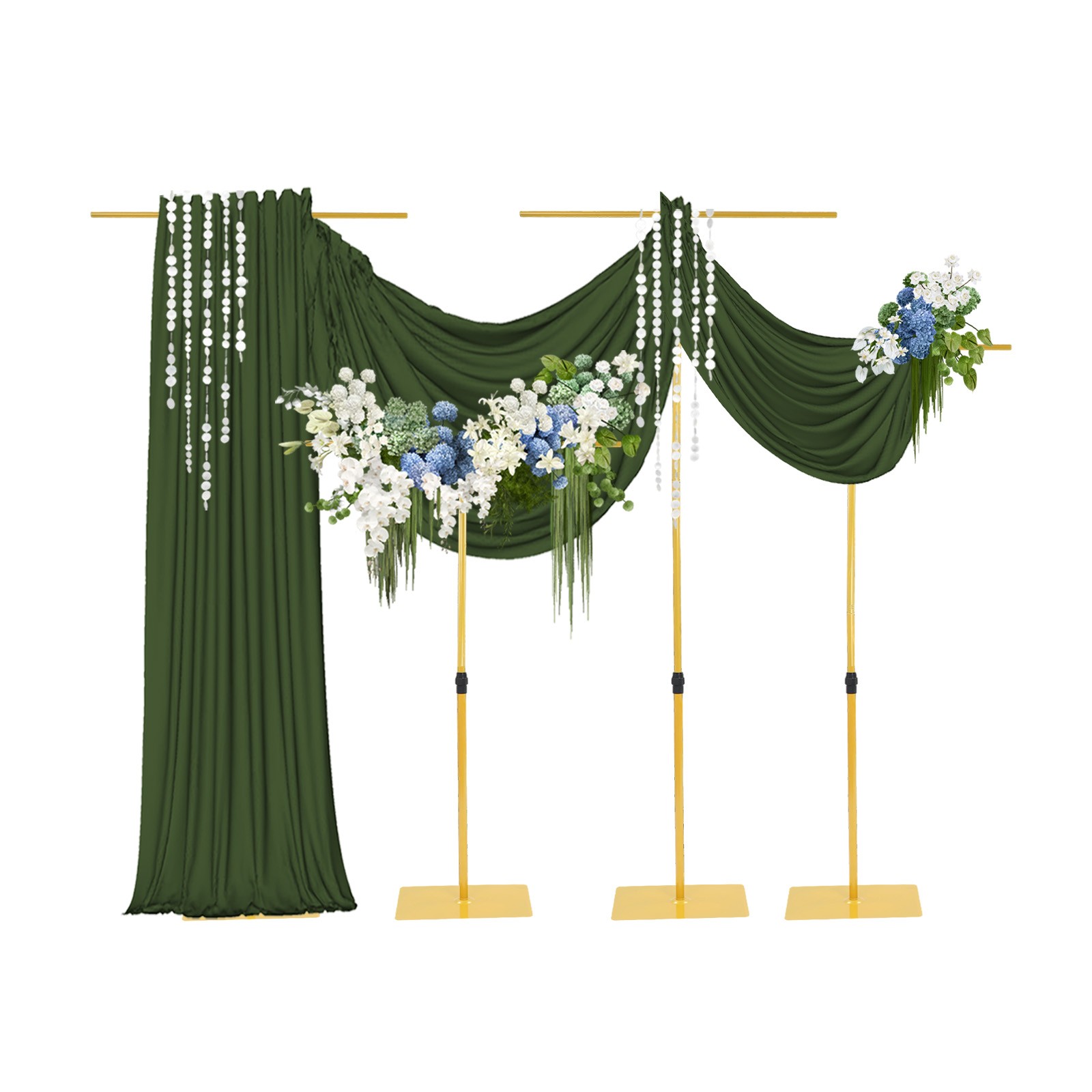 4 Pcs Wedding Backdrop Stands, Adjustable Height Backdrop Stands For Wedding