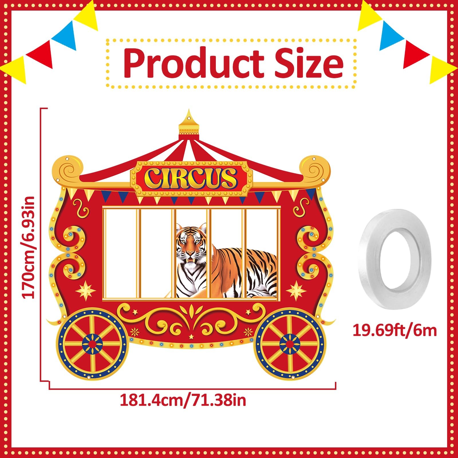 Carnival Photo Backdrop – Circus Party Decorations for Memorable Events
