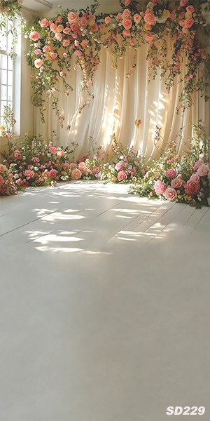 10’x20′ Flower Window Curtain Scenic Microfiber Fabric background backdrop SD229