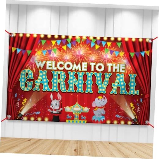 , Welcome to the Carnival Banner – XtraLarge 72×44 Inch | Carnival