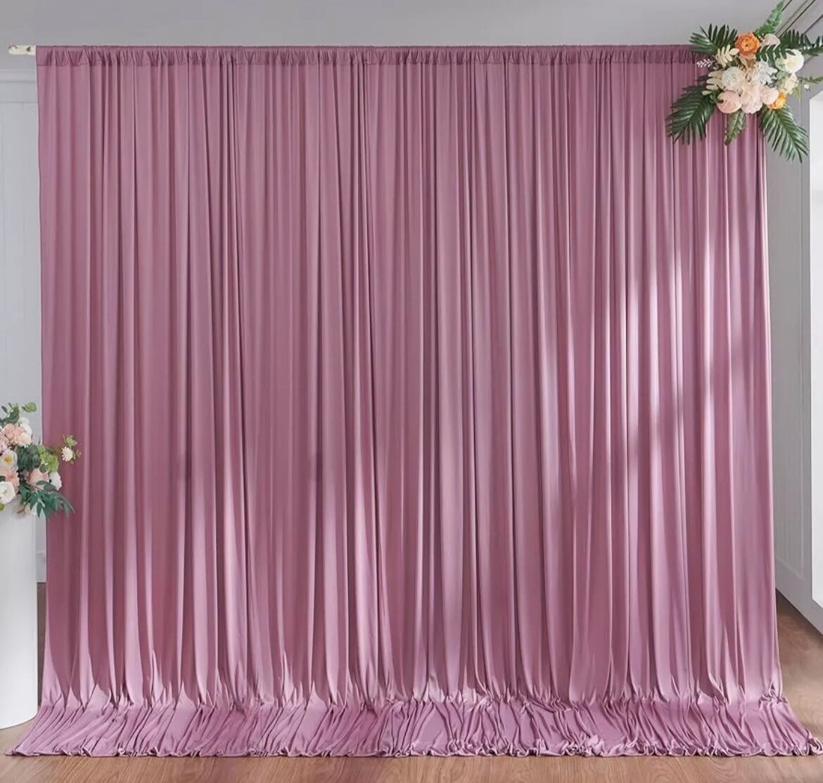 2pk Photography Backdrop Curtain Party Wedding Photo Booth Background Dusty Rose