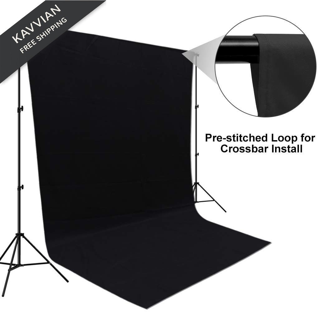 CPLIRIS 5x7ft Black Backdrop Background for Photography, High 5x7ft,