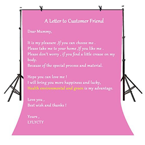 Pink Non-Woven Fabric Backdrop 10x8ft Solid Color Photography Background Stud…