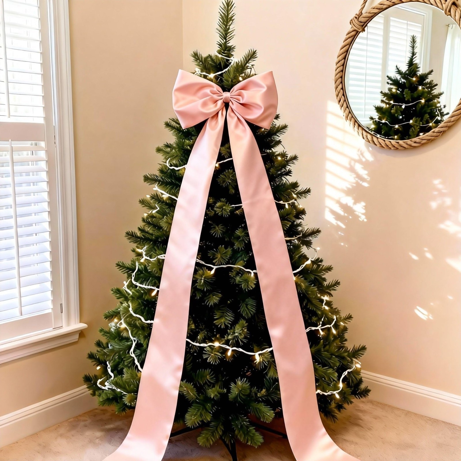 Extra Long Satin Pink Bow for Coquette Room 70″ x 20″, 70 x 20 Inch