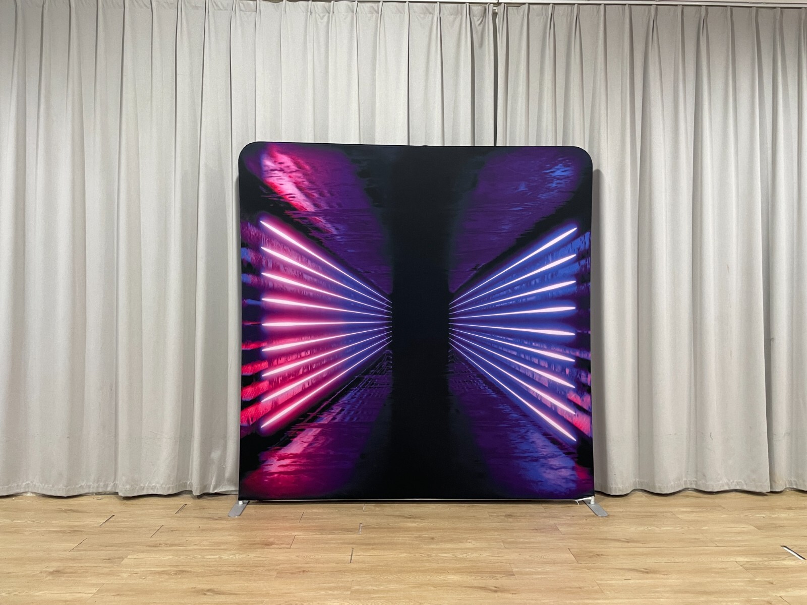 Bakod Neon Corridor Pillow Case Tension Fabric Backdrop w/ 8ftx8ft Frame