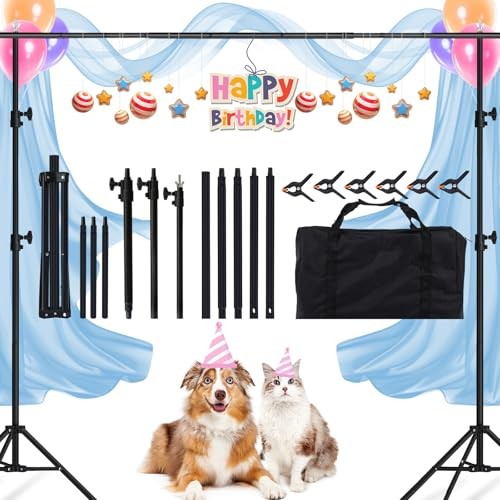 Backdrop Stand, 8.5x10ft(2.6x3m) Photo Studio 8.5x10ft Backdrop Stand