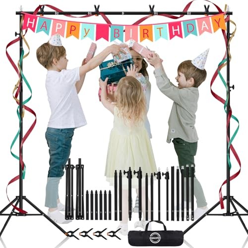 8.5×10 ft Backdrop Stand, Adjustable Back Drop Banner Stand, 8.5×10 FT-Ⅱ