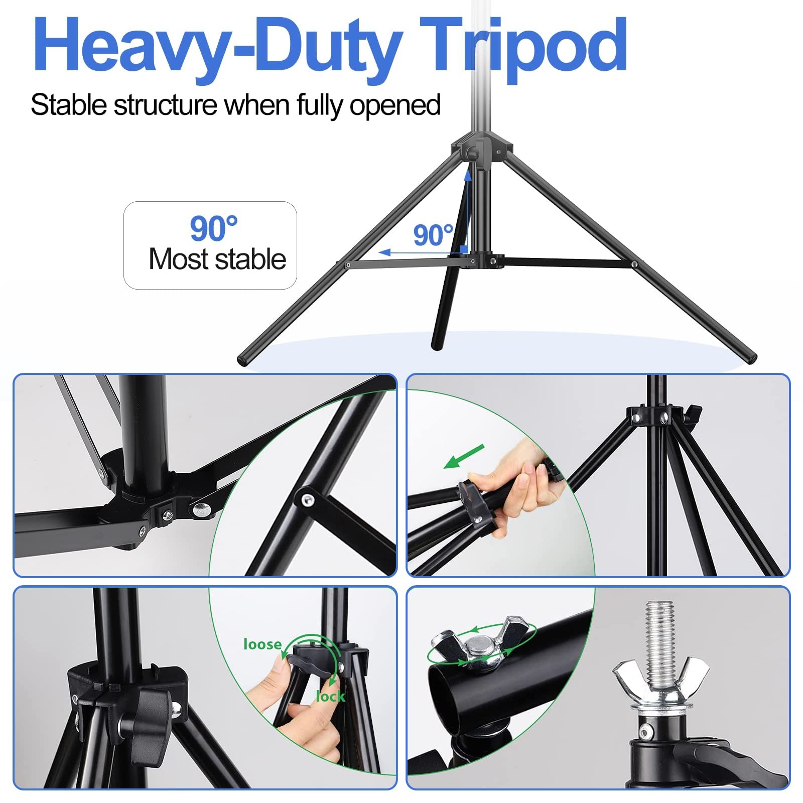 Backdrop Stand Kit 8.5x10ft,Adjustable Photo Video Studio Background Stand Backd