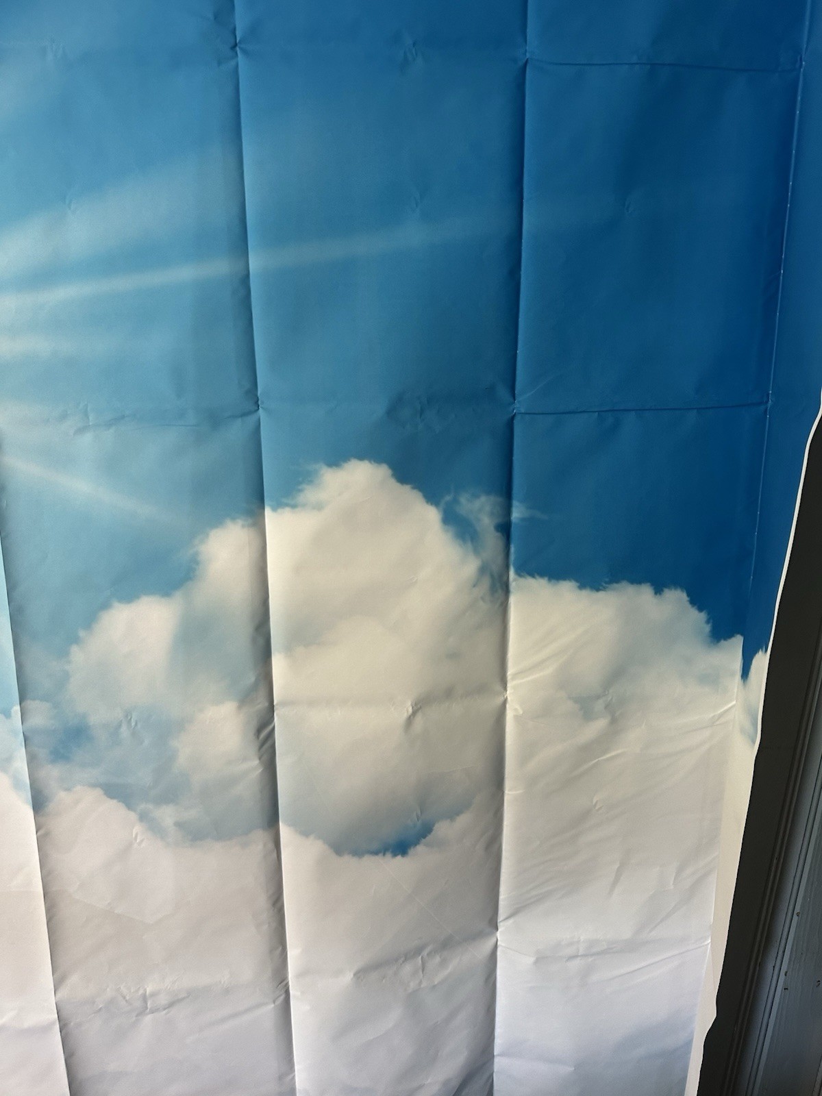 Cross In sky Backdrop~bright Blue~clouds~hanging Backdrop~7ftx5ft