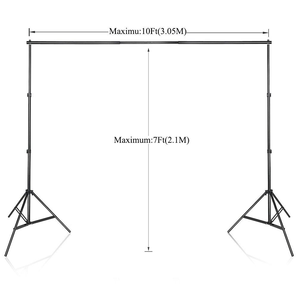 Photo Video Studio 10x7ft(WxH) Adjustable Backdrop Support System Kit Backgro…