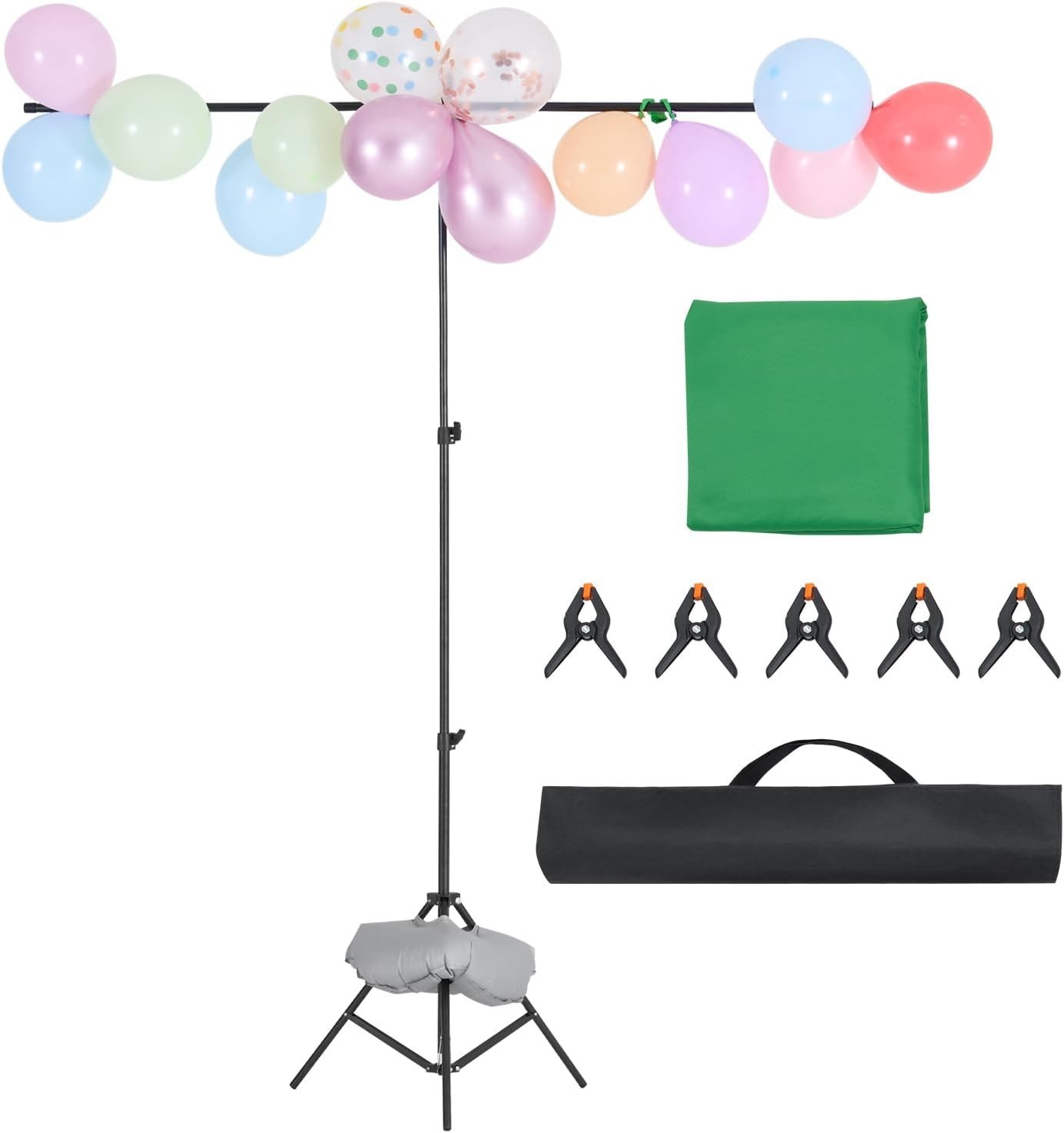 5 x 6.5 ft Green Screen Backdrop Stand Kit Support for Photo Video Studio
