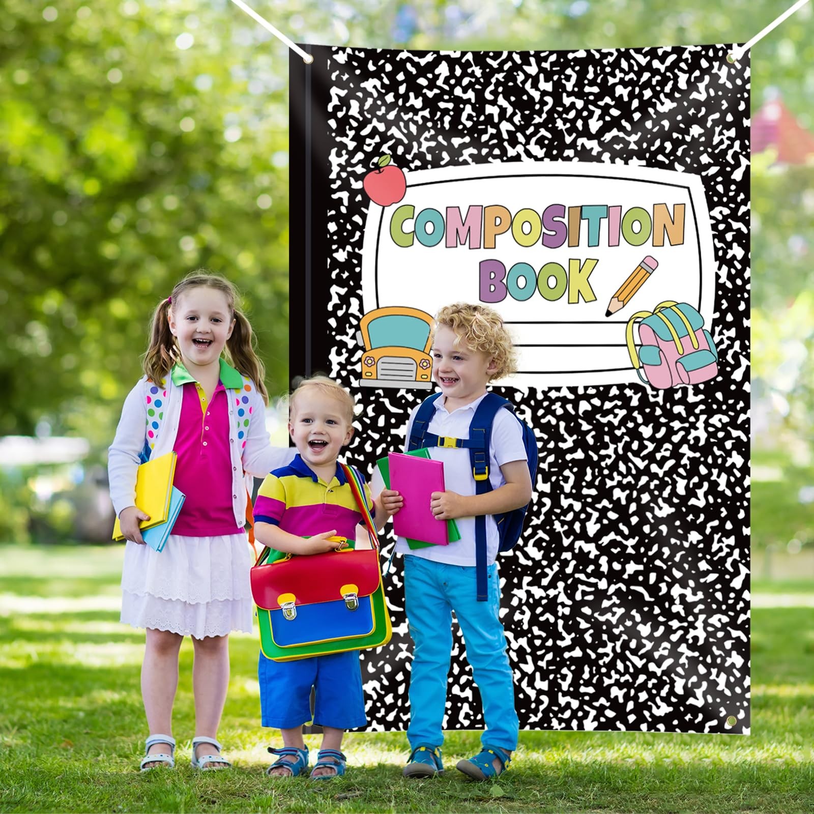 Composition Notebooks Door Cover, 40×60 Inch Classroom Library Students Banne…