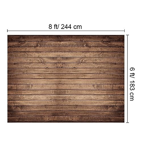 Brown Wood Backdrop for Photography Rustic Wooden Photo Backdrop Decorations