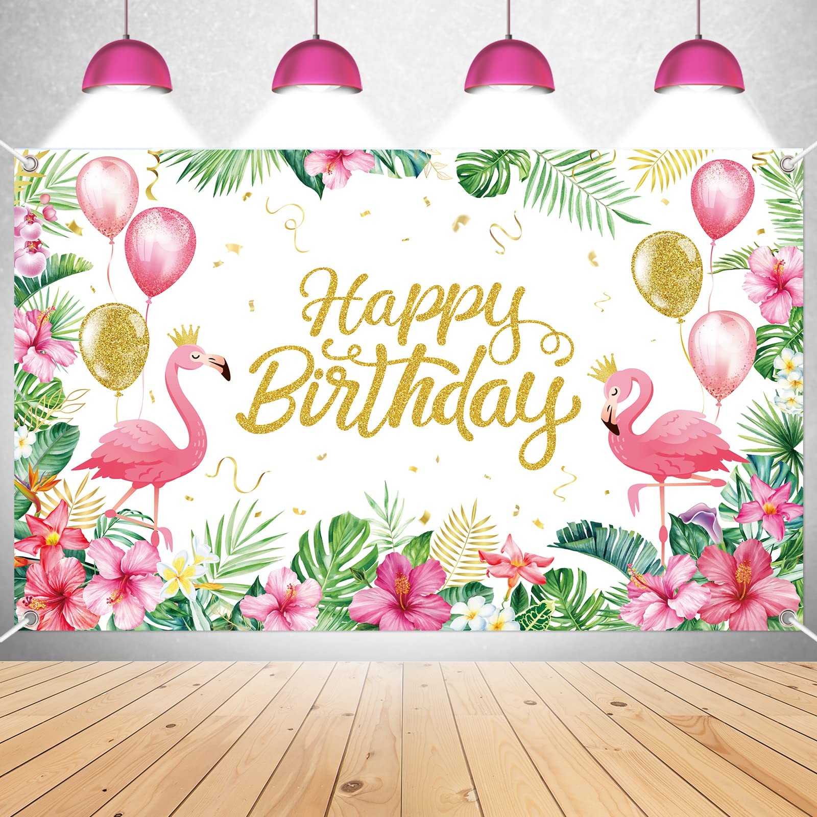 Happy Birthday Background – 6×4 Feet Female feet, White