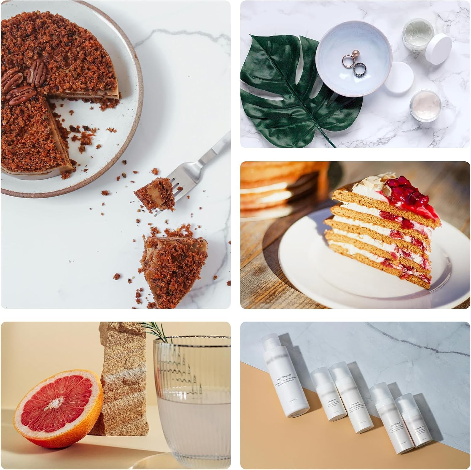 12Pcs 22Patterns Small Product Photography Backdrops Kit Photo Background Food