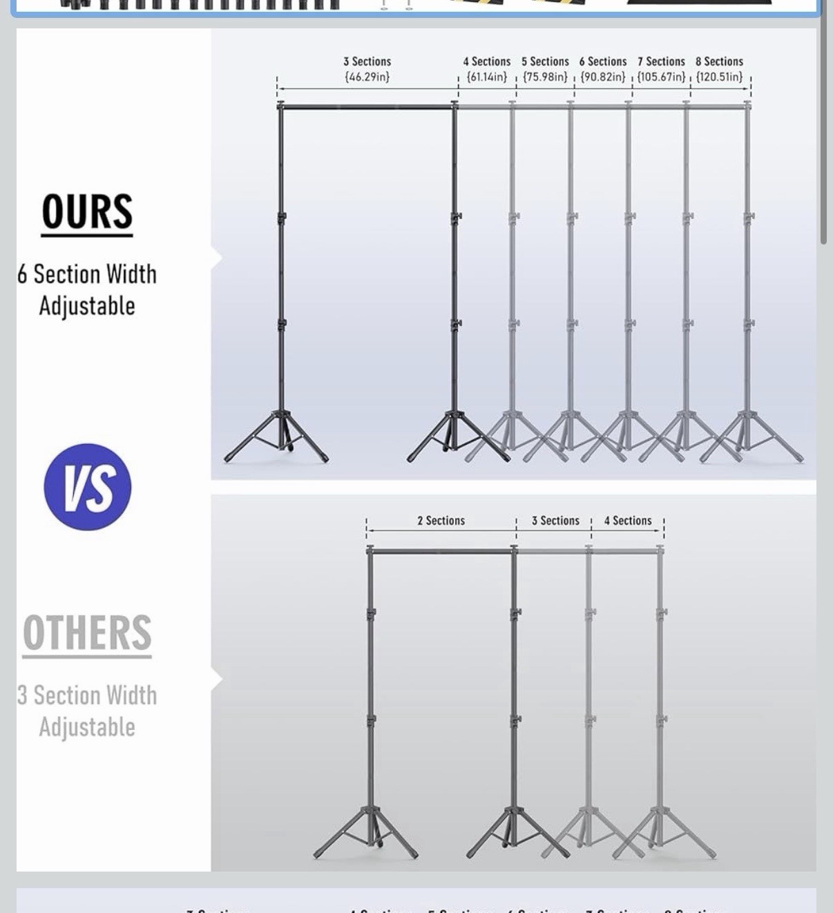 Backdrop Stand Kit, 6 Widths, 10×7.5ft Adjustable, balloons, curtains included