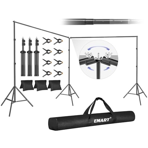 Backdrop Stand, 20x7ft(WxH) Large Adjustable Background 20x7ft (WxH) Black