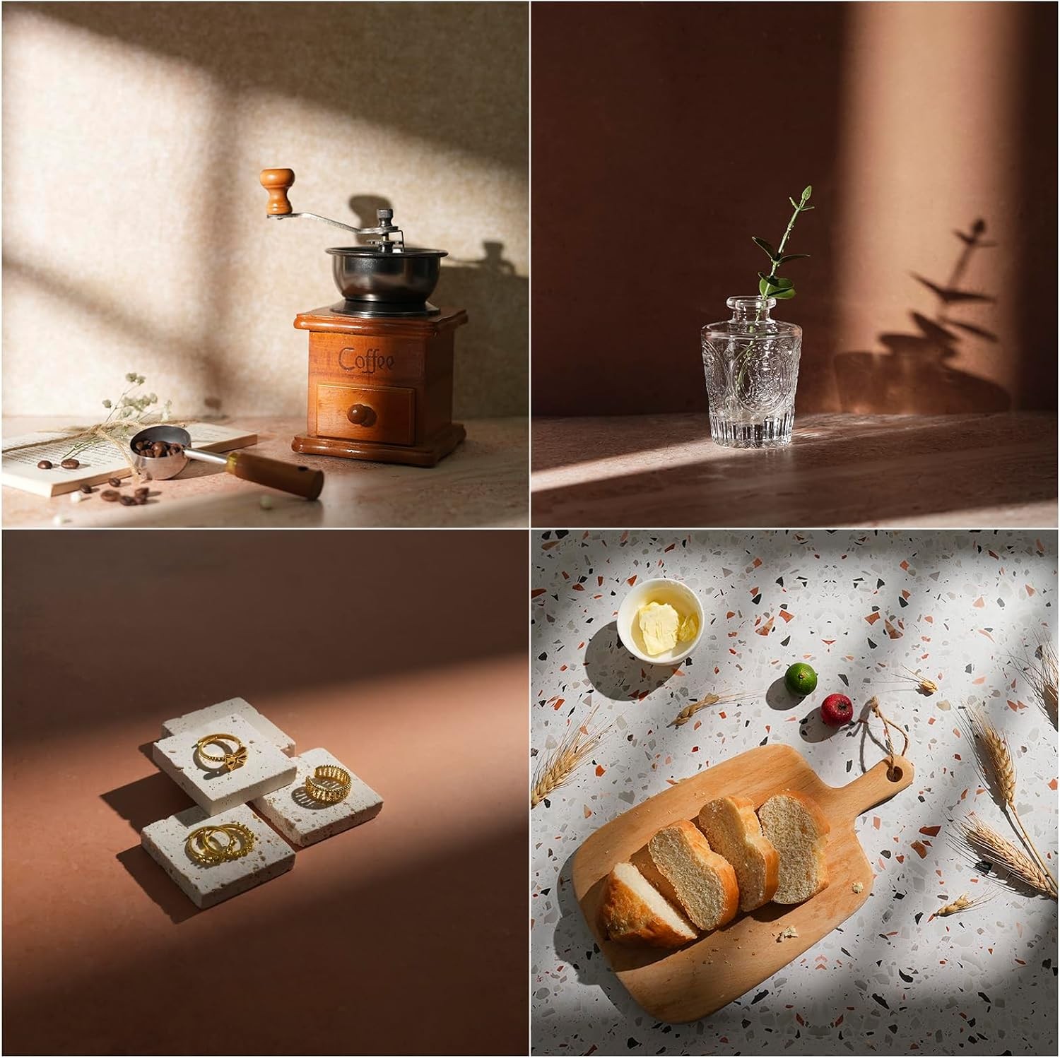 Product Photography Backdrops W/ Shadow Boards 23x35in 10 Pcs 20 Patterns Photo