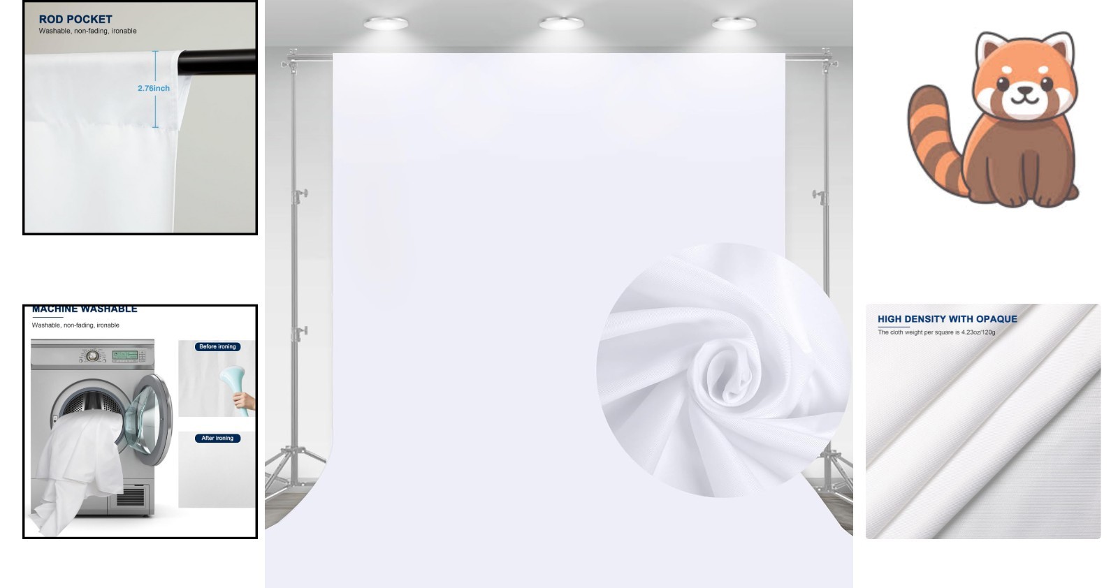 Versatile 10 x 7 FT White Backdrop for Photography & Video – Easy Care Fabric