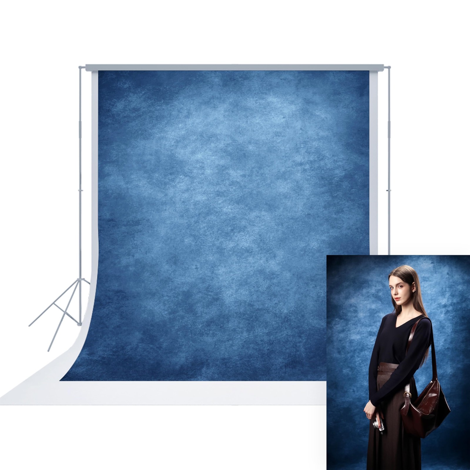 810 FT Abstract Blue Fabric Photo Backdrop Texture Photography Background