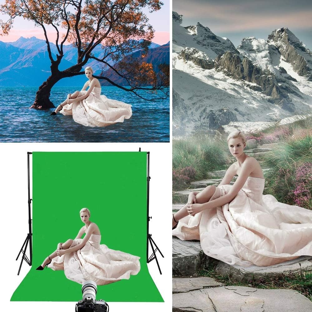 Durable 6x9ft Polyester Green Screen with Rod Pocket for Streaming & Gaming