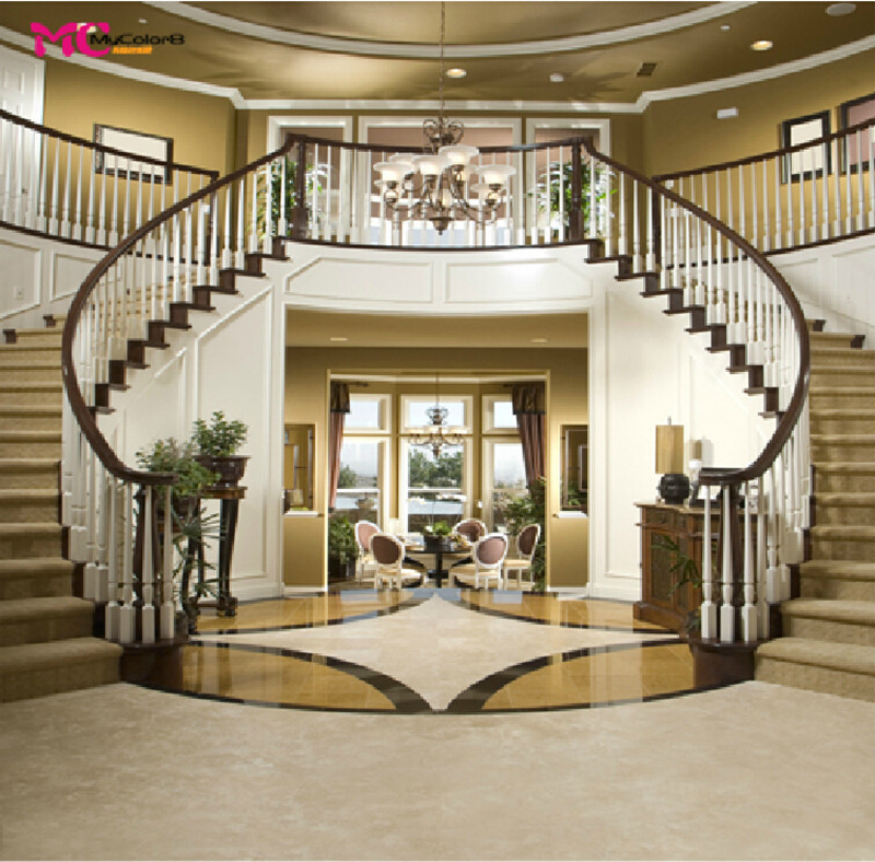 LB Vinyl Studio Stair Photography Prop Backdrop Background 10x20FT Villa Indoor