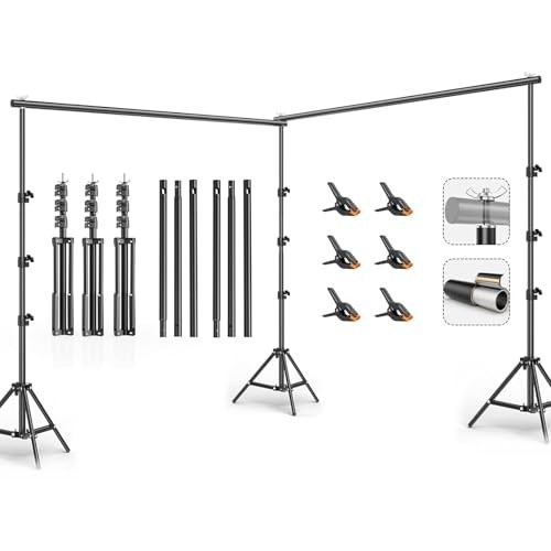 10x20FT Backdrop Support Stand for Photography，Adjustable Width & Length