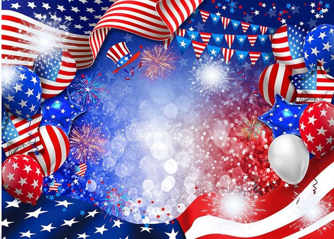 7X5 Ft American Flag Photography Backdrop for Patriotic Events and Celebrations