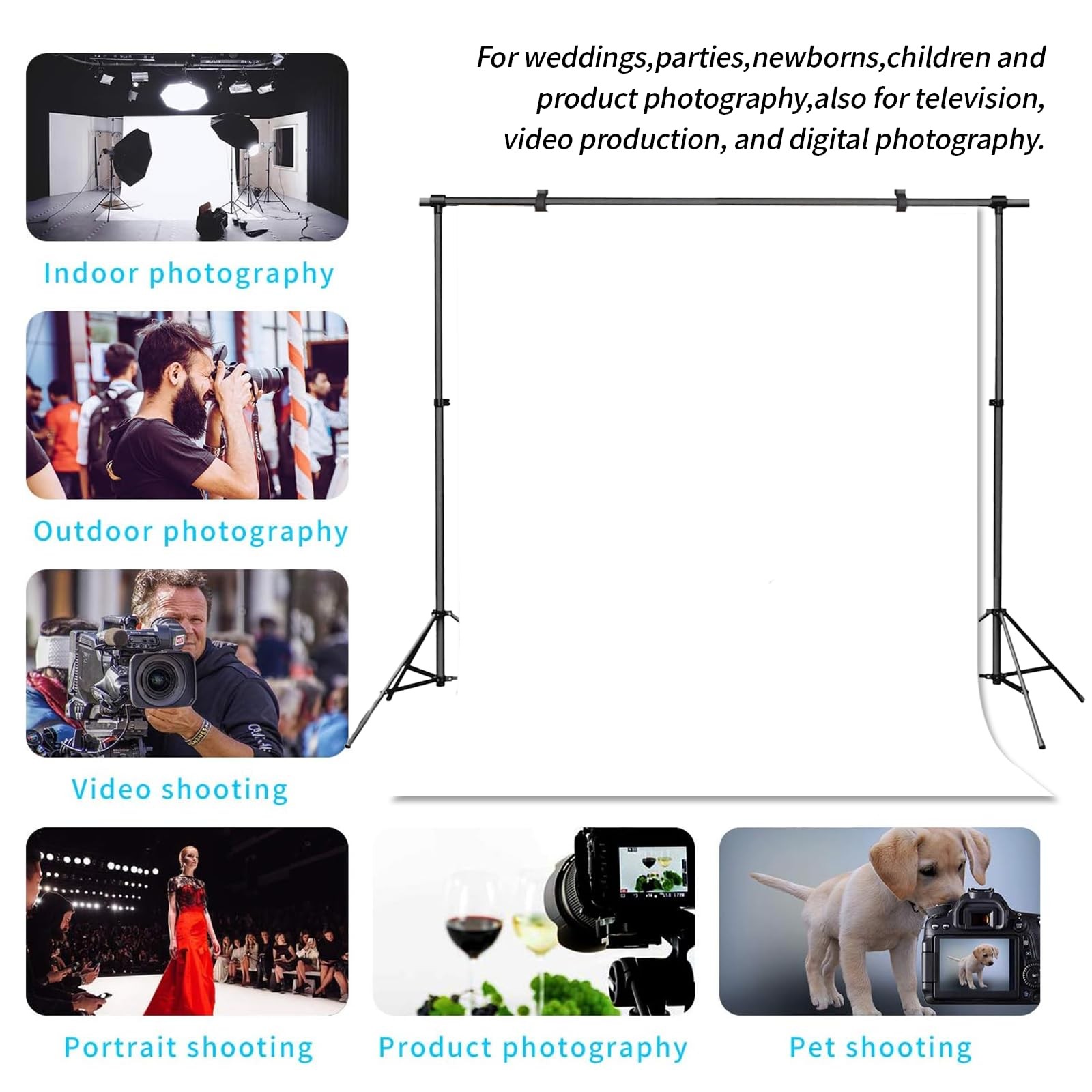 Pksoiil White Backdrop Background for Photography Photo Booth 5x7FT,