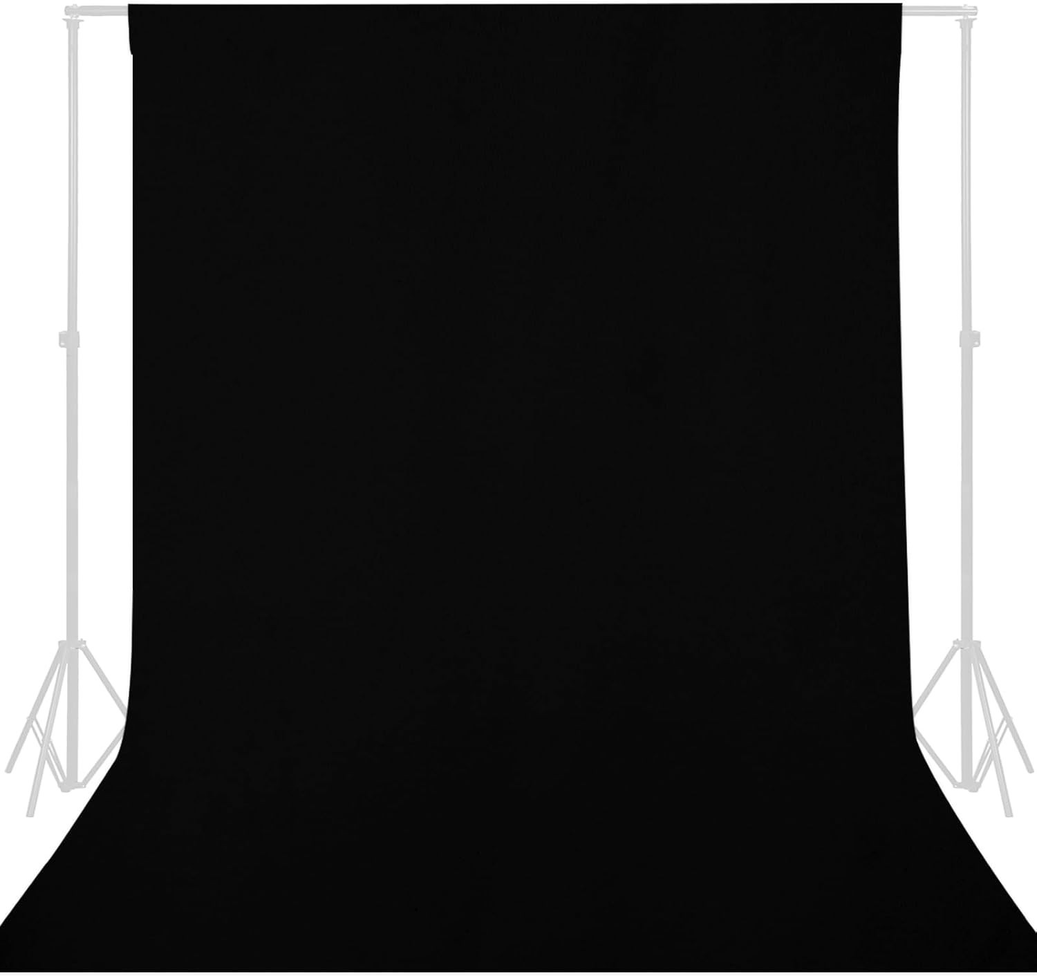 Lightweight 10FT x 20FT Black Photography Backdrop – Water Resistant & Washable