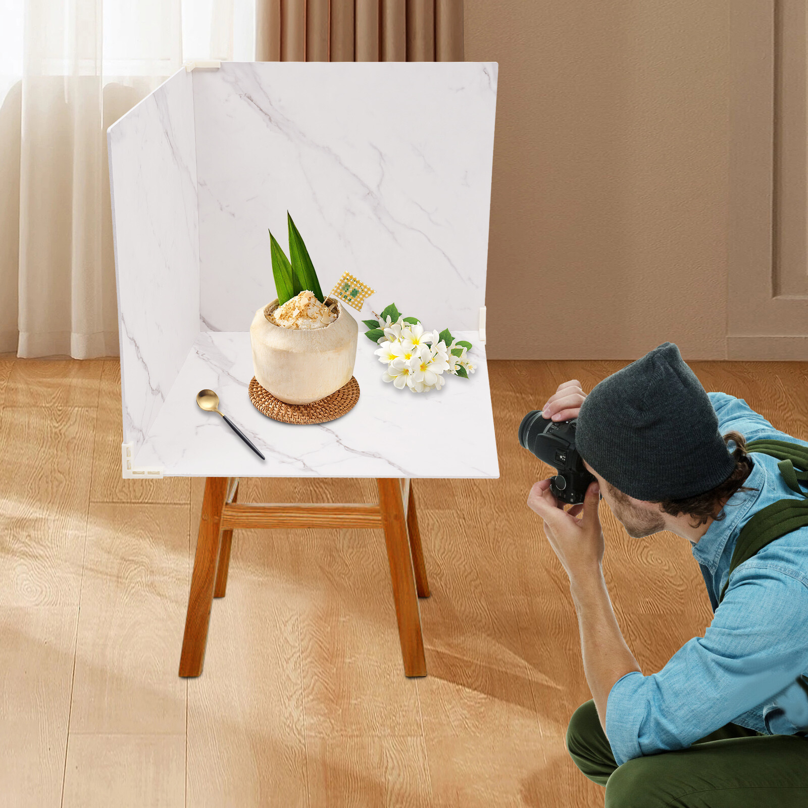 Photo Shooting PVC Double-sided Photography Backdrops Shooting Tool 60cm*60 cm