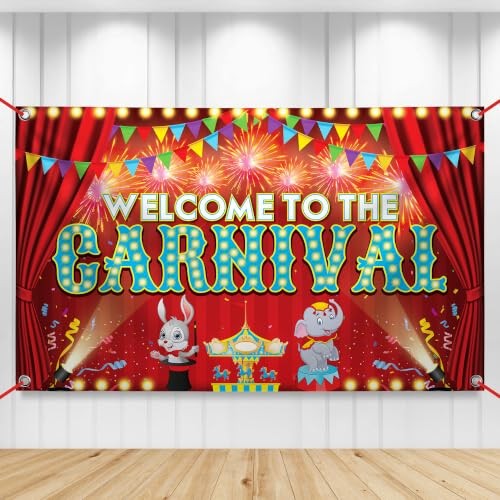 , Welcome to the Carnival Banner – XtraLarge 72×44 Inch | Carnival