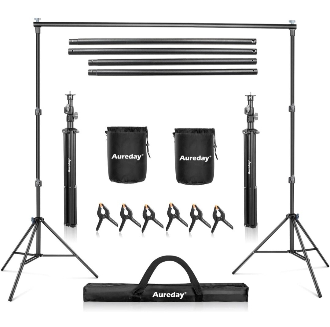 Backdrop Stand 10x7ft Adjustable Photo Backdrop Stand Kit With 4 Crossbars 6 Bac