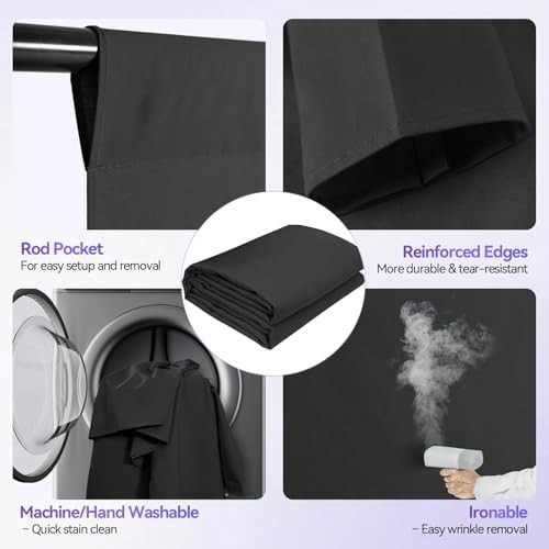 8.5 x 10 ft Adjustable Photo 8.5*10ft Backdrop Stand Black(10*12ft Backdrop)