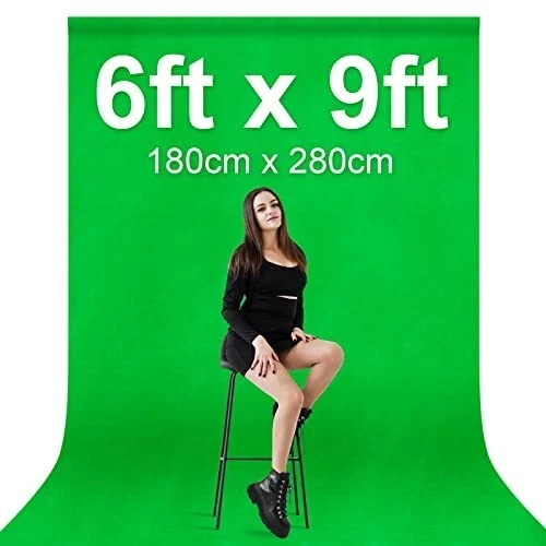 Green Screen Backdrop Photography Greenscreen Background for Streaming Zoom S…