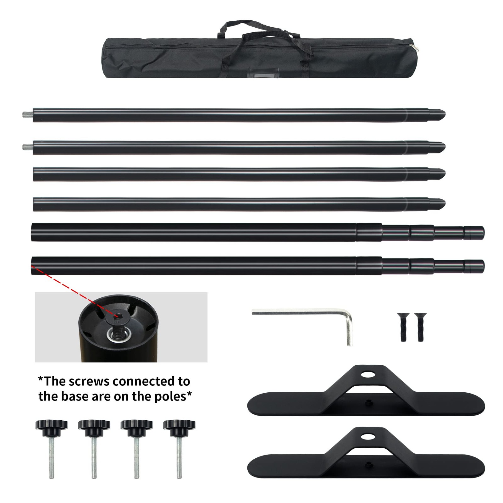 HIGIINC 8×10 Ft Heavy Duty Backdrop Banner Stand with Adjustable Photography Bac