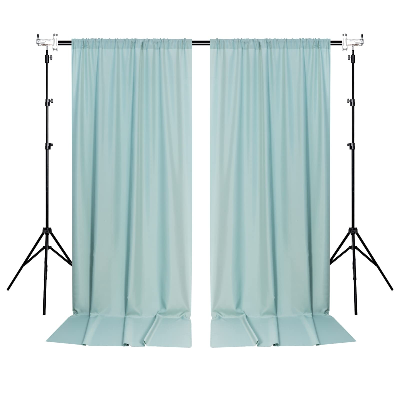 Light Green Backdrop Curtains For Parties Weddings Stage Photography 5×10 FT