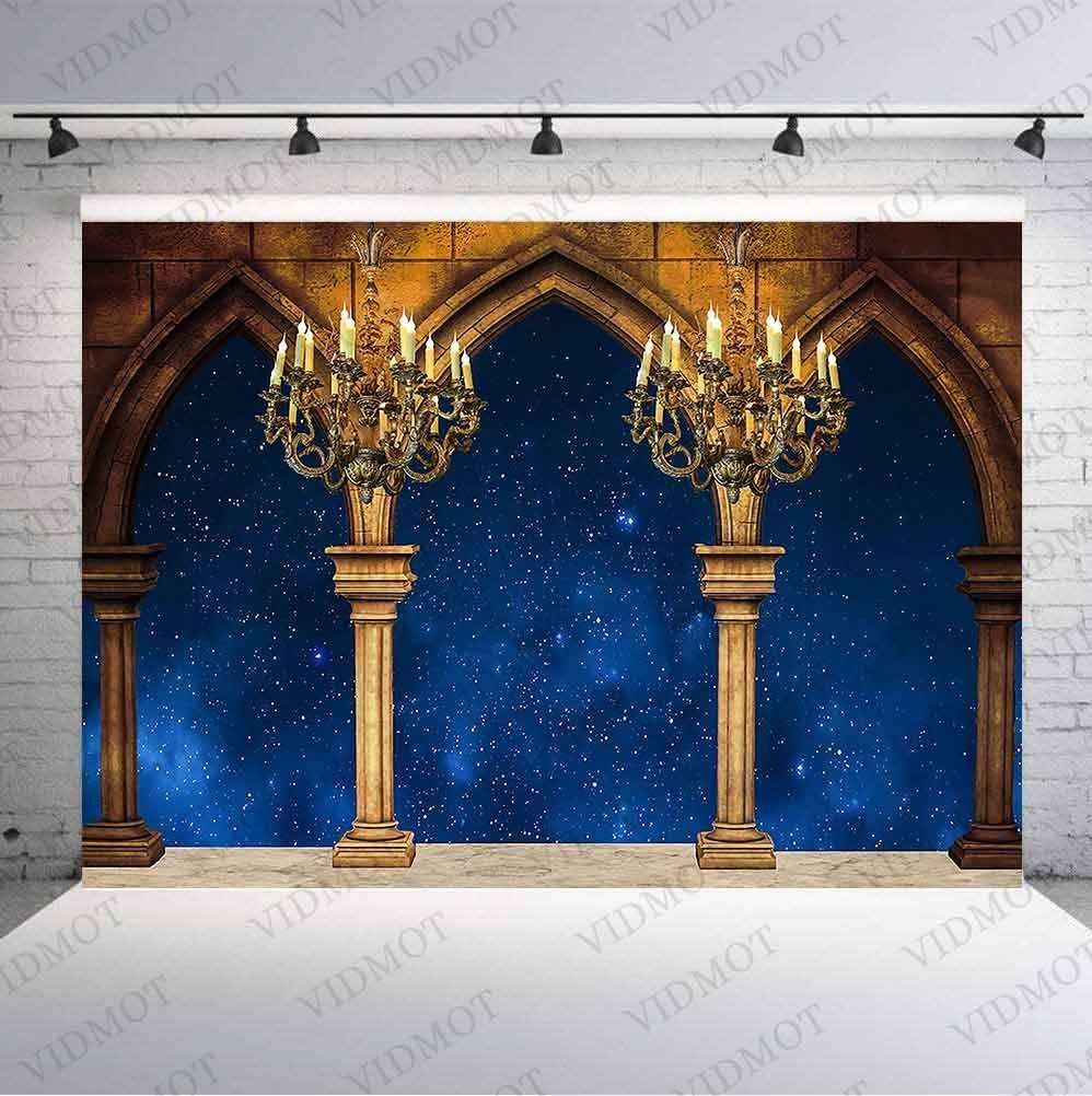 Medieval Palace Pillar Backdrop 9x6ft – Princess Theme Party Photography Decor