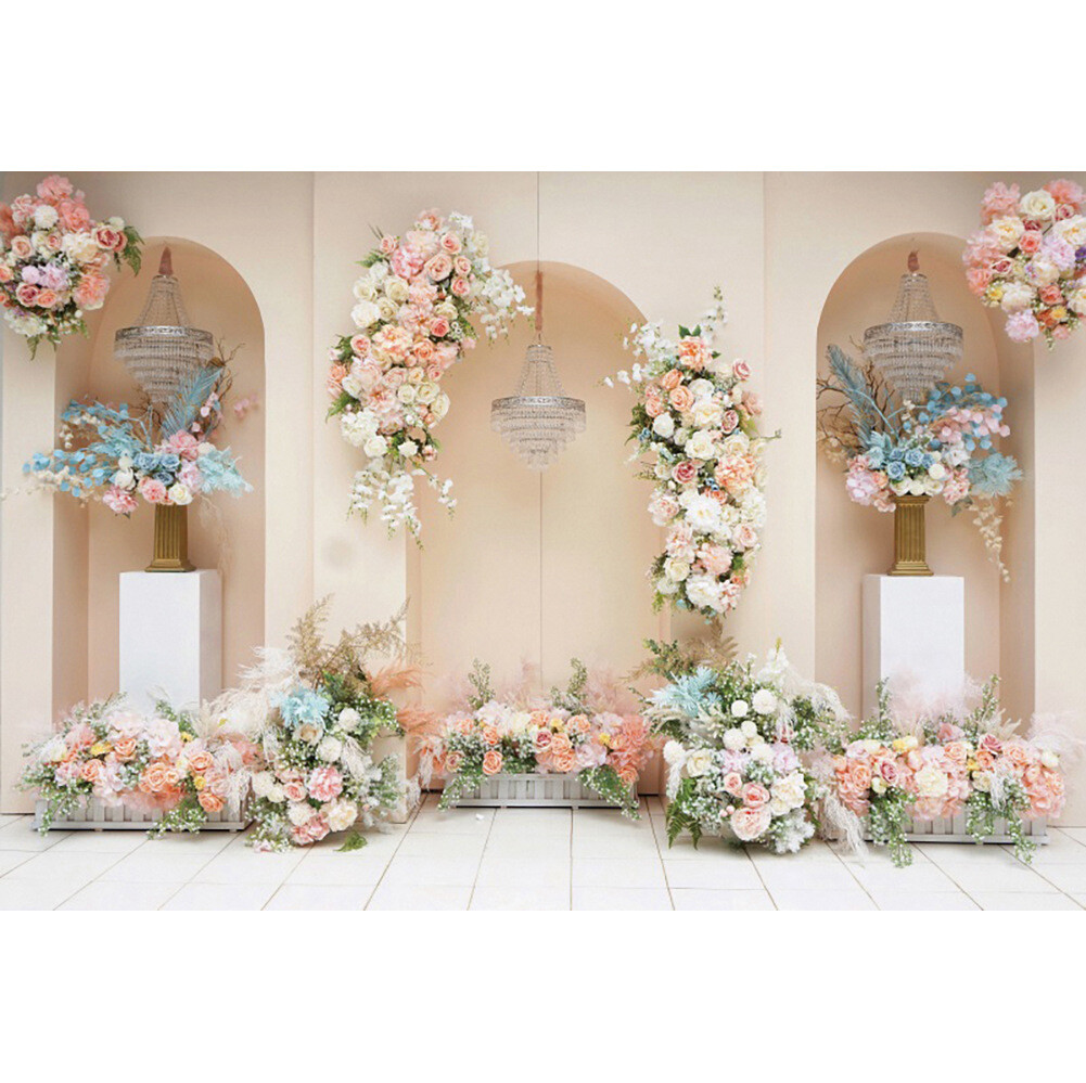 Flower Wall Floral Photography Background Photo Backdrop for Wedding Party Decor