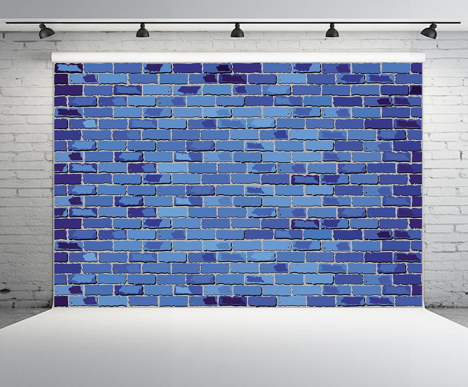 7Ftx5Ft Blue Brick Wall Backdrop for Photography Brick Wall Birthday Party Decor