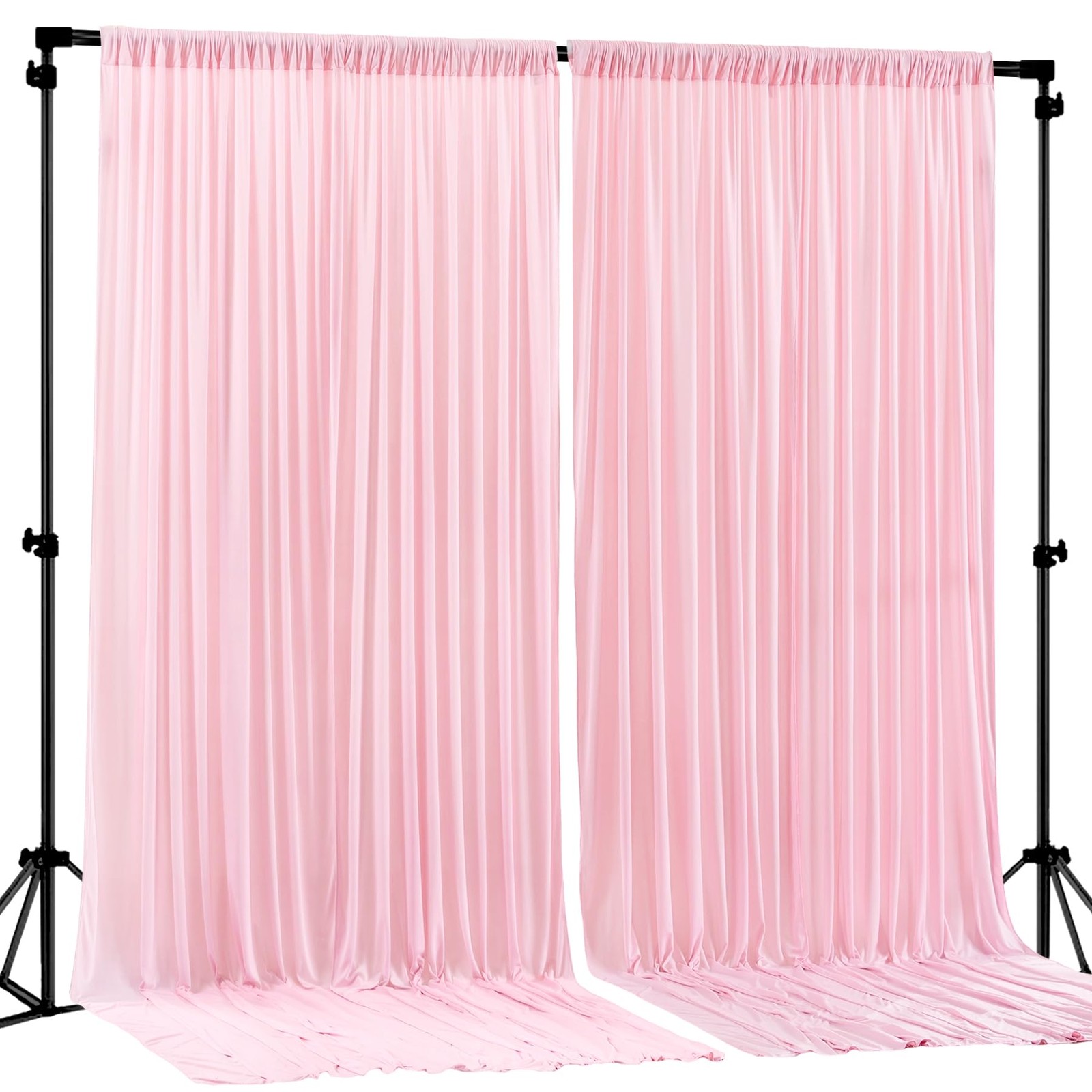 8x10ft Pink WrinkleFree Polyester Photography Backdrop Curtains Drapes